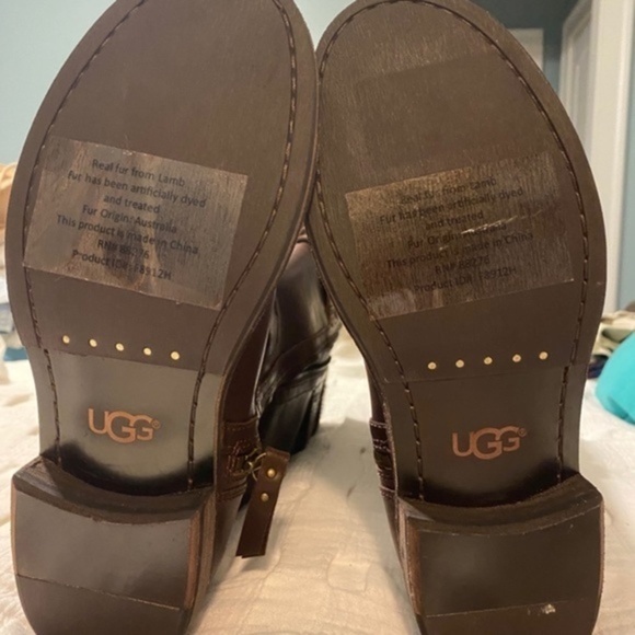 UGG Gillespie Dark Brown Riding  Boots 7.5 - Picture 6 of 11